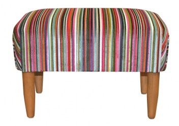 Small velvet footstool